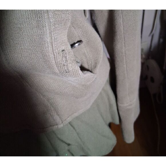 Free People Olive Green Women's Jacket Size 10 - Picture 7 of 14